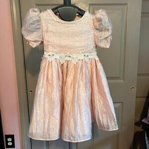Vintage Gorgeous Memories by Jolene Fancy Holiday Dress Pale Pink Size 3T